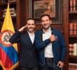 El presidente electo Abelardo de la Espriella y Didier Blanco, director designado de la UNP. FOTO: CORTESÍA DE @DidierblancoR.
