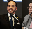 El presidente de la JEP, Alejandro Ramelli (derecha) le ha pedido al mandatario electo, Abelardo de la Espriella reuniones en varias ocasiones. Ahora le envió una carta. FOTOS: Colprensa