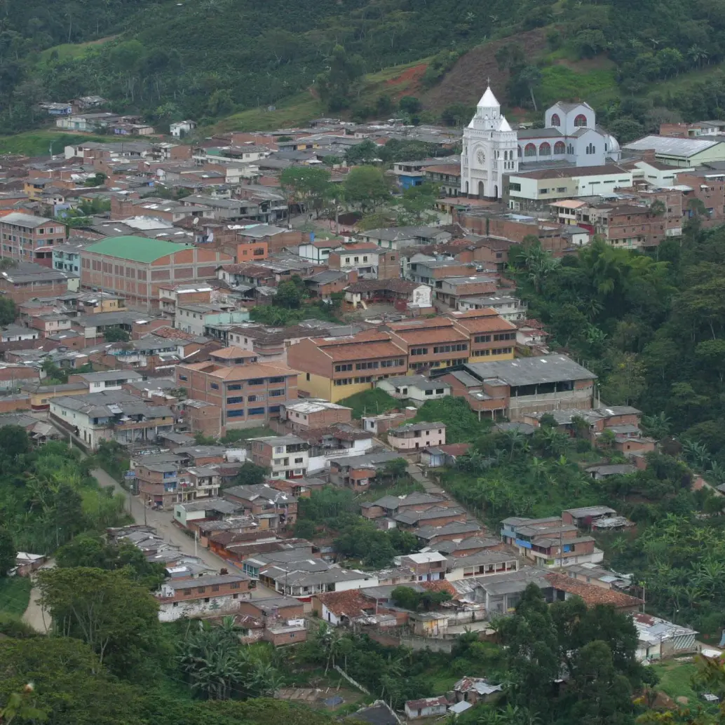 Panorámica del casco urbano del municipio de Betulia. FOTO: Archivo EL COLOMBIANO