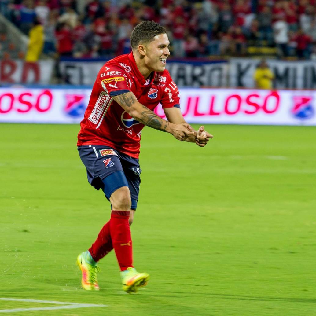 Juan Fernando Quintero cumplió su sueño de jugar en Independiente Medellín en 2017. Disputó 36 partidos, hizo 15 goles y 7 asistencias. FOTO Juan Antonio Sánchez