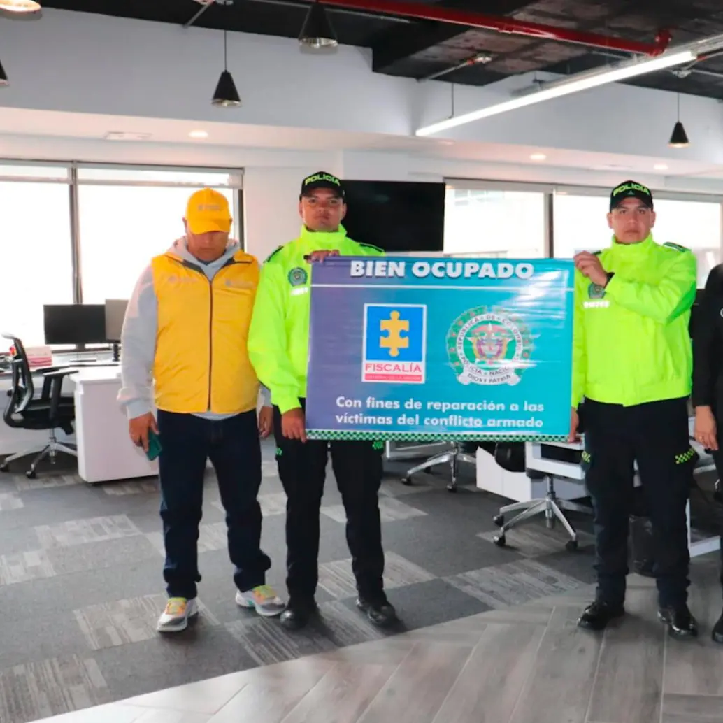 Esta fue una de las oficinas embargadas a Perenco en Bogotá, con fines de extradición. FOTO: CORTESÍA DE LA FISCALÍA.
