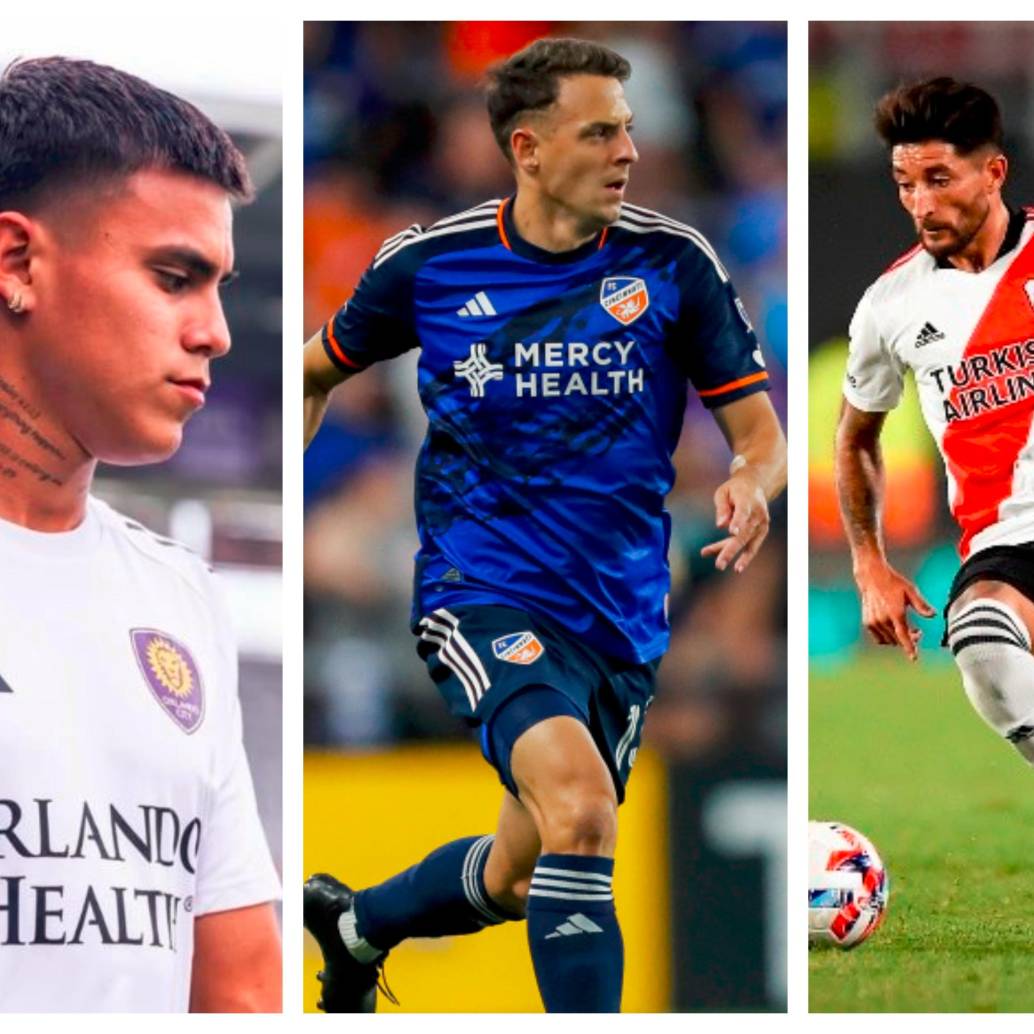Nicolas Rodríguez, Santiago Arias y Milton Casco están muy cerca de Nacional. FOTOS CORTESÍA ORLANDO CITY, CINCINNATI Y RIVER PLATE