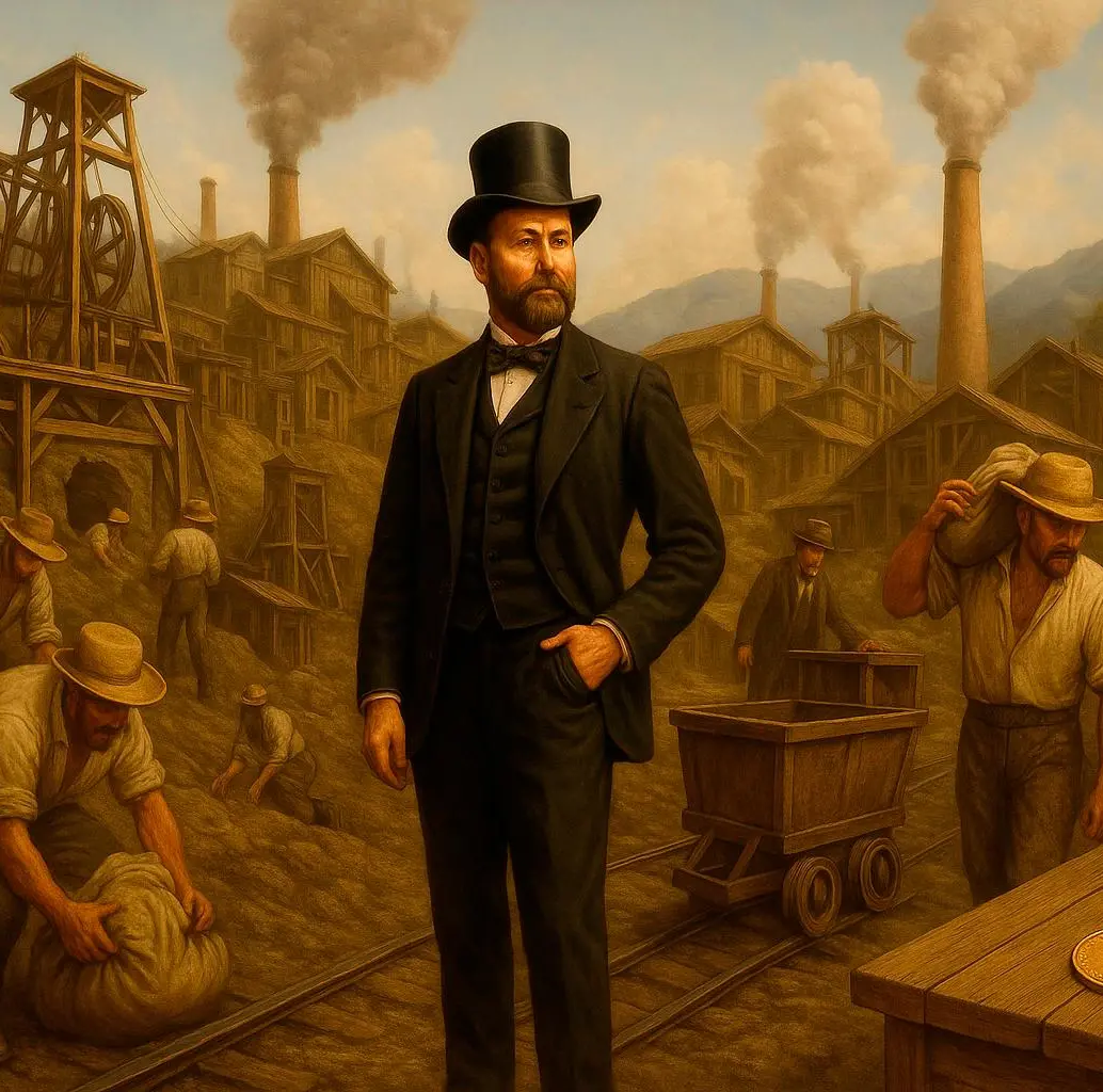 Coriolano Amador desempeñó un papel protagónico durante la etapa preindustrial de la historia empresarial colombiana. Fue dueño de la mina El Zancudo en Titiribí, Suroeste antioqueño. FOTO: GENERADA CON IA