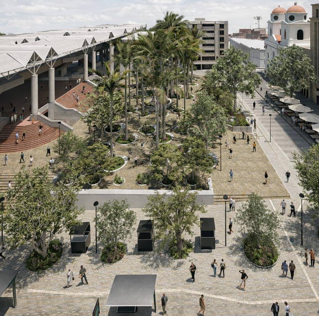 Así quedaría el Parque de Berrío tras finalización de las obras para su transformación. FOTO: Cortesía