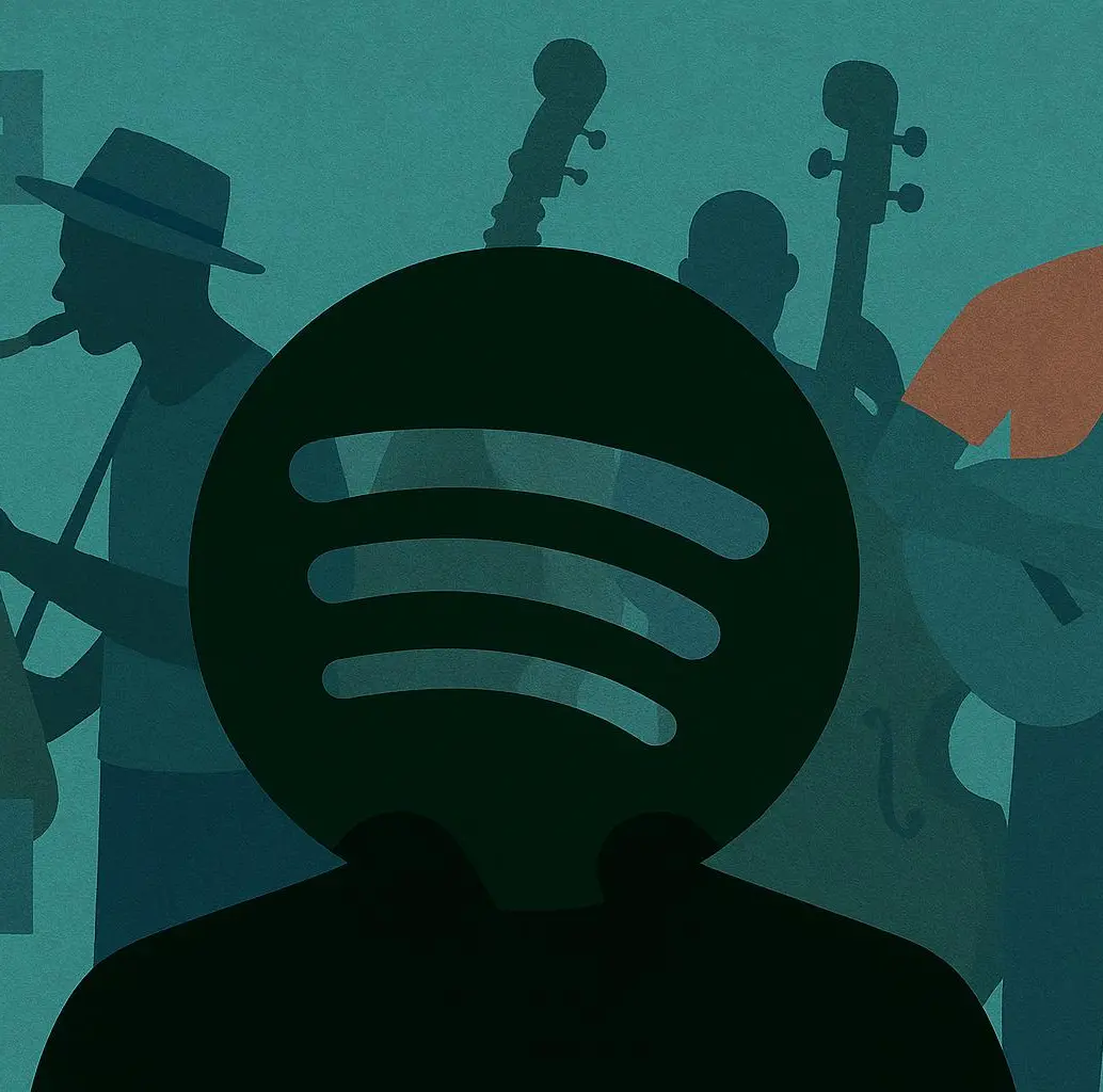 Varias playlists, como <i>Deep Sleep</i>, <i>Concentración Perfecta </i>y <i>Ambient Relaxation</i>sustituyeron progresivamente a artistas reales, como Brian Eno o Jon Hopkins, por música de stock sin rostro ni biografía. ¿Qué implica esto en términos éticos para la industria musical? FOTO EL COLOMBIANO-IA 