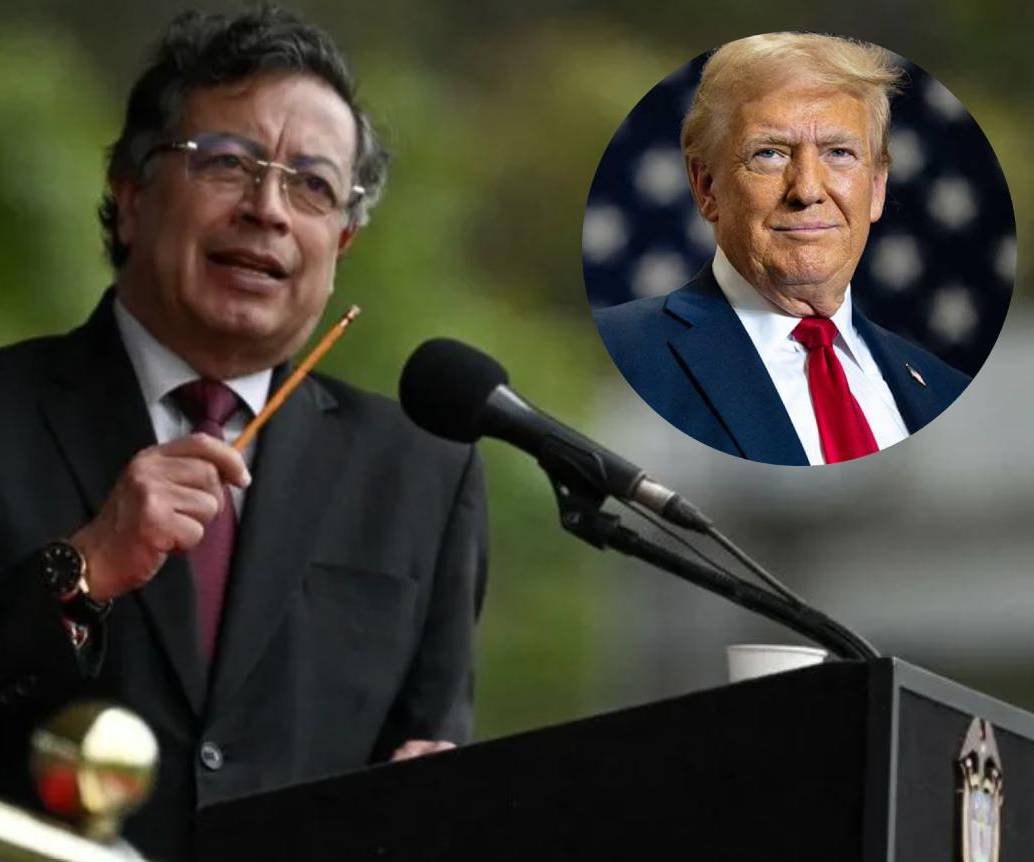 El presidente Gustavo Petro y Donald Trump se reúnen este martes 3 de febrero de 2026. Fotos: AFP