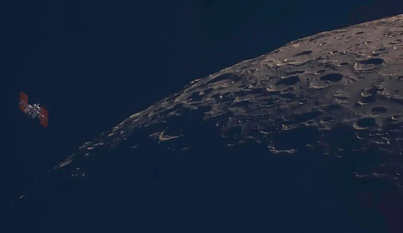 Vuelo lunar de la ISS, foto de Tom Williams fue la ganador de la categoría Personas y Espacio. Foto: Tom Williams