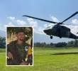 El Ejército, en helicóptero transportó a los dos capturados en el operativo contra alias Primo Gay (detalle) que se realizó en Briceño, Antioquia. FOTOS: CORTESÍA