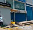 Este cajero, ubicado en el kilómetro 16, fue atacado con explosivos por parte de unos extranjeros, que no pudieron materializar el hecho delictivo. Les cogieron el dinero antes de escapar. FOTO: CORTESÍA