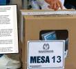 Con este mensaje amenazante, en Angostura y Campamento se incentivó a participar en las elecciones, lo que disparó la cantidad de votantes a cifras históricas. FOTOS: MANUEL SALDARRIAGA Y CORTESÍA