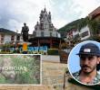 Una fosa común hallada a pocos metros del río San Andrés, en la vereda Guayabal, sería clave en la investigación para esclarecer el crimen del ingeniero Andrés Camilo Peláez Yepes en San Andrés de Cuerquia. FOTOS: MANUEL SALDARRIAGA Y CORTESÍA TELEMEDELLÍN