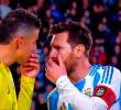 Momento del intercambio de palabras entre Messi y James Rodríguez. FOTO: Captura de video