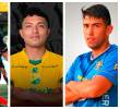 Cristian Álvarez, Jonathán Herrera y Henry Plazas, tres de los afectados por la reducción de cupos en el fútbol colombiano. FOTOS CORTESÍA Y DIMAYOR
