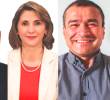 De izquierda a derecha, los ternados para ser contralor de Antioquia: Juan Fernando Castrillón Benjumea, Laura Emilse Marulanda Tobón y Juan Carlos Herrera Toro. FOTOS: CORTESÍA