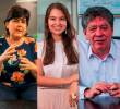 De izq. a der.: Lina Vélez de Nicholls, presidenta de la Cámara de Comercio de Medellín; María José Bernal, directora ejecutiva de Fenalco Antioquia; Bruce Mac Master, presidente de la Andi, y Jaime Alberto Cabal, presidente de Fenalco Nacional. Todos se pronunciaron sobre el viaje de los alcaldes a Estados Unidos. FOTOS: EL COLOMBIANO