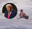 El presidente Donald Trump anunció que invitará a la Casa Blanca al salvavidas de 16 años Ryder Williams, quien rescató a un niño de 10 años atrapado por el fuerte oleaje en una playa de California. FOTO: Captura de video, AFP.
