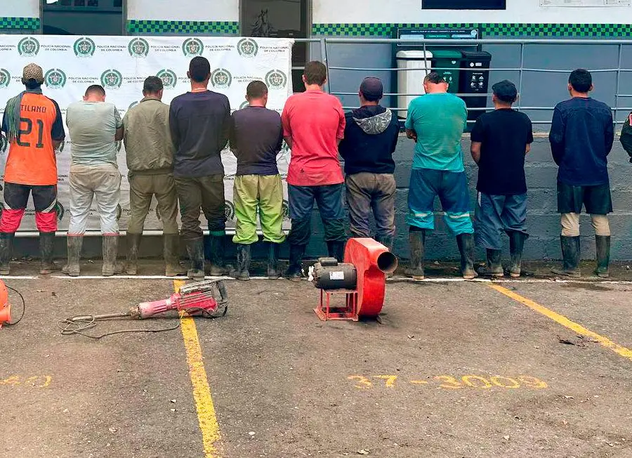 La captura se produjo en la en la vereda El Socorro, de Girardota. Foto cortesía. 