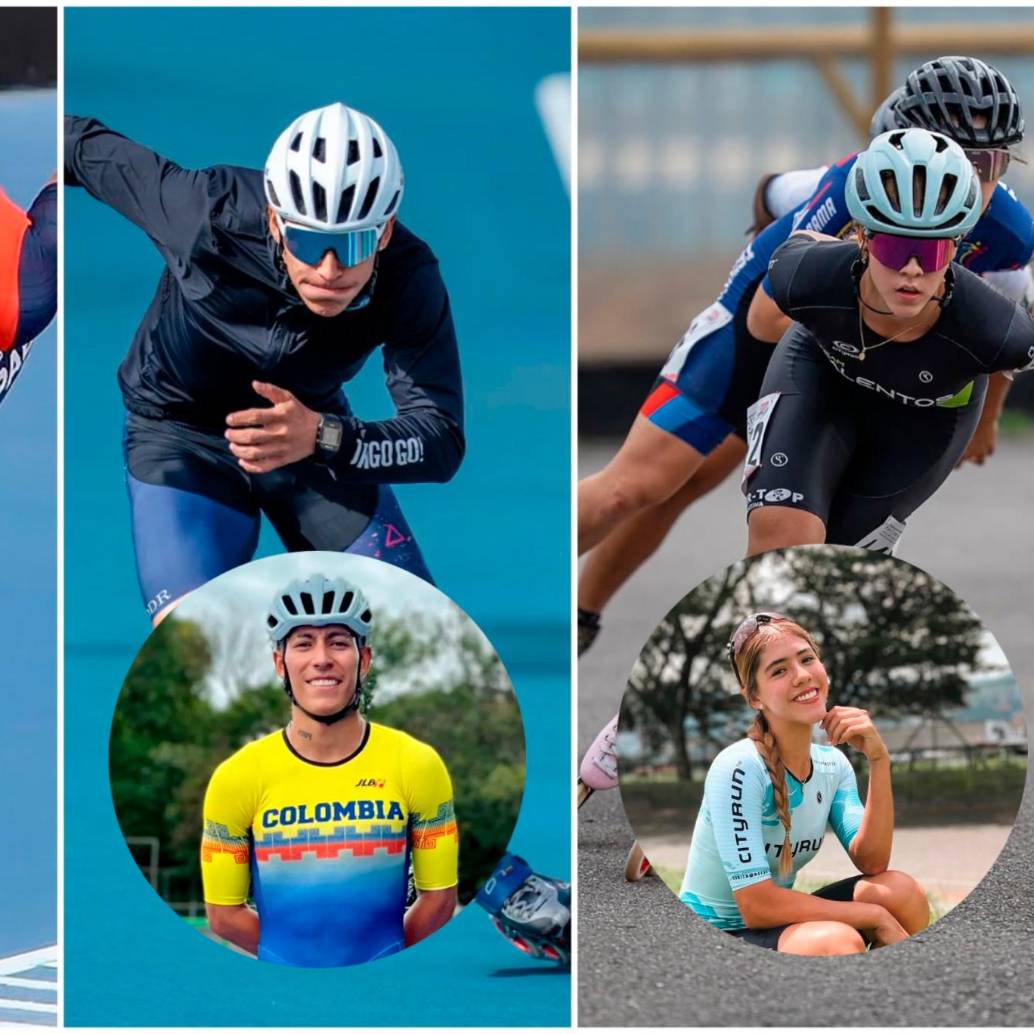 Sara Muñoz, Juan José Saraza y Salomé Sánchez serán los representantes antioqueños en la Final Mundial de la Serie de Pista de Velocidad. FOTO Tomadas de redes sociales