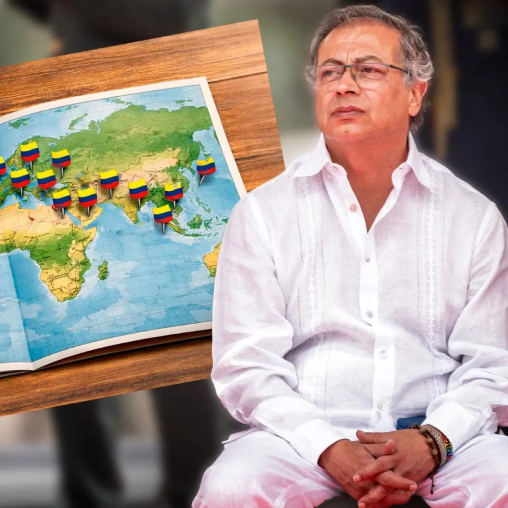 El presidente Gustavo Petro ha estado el equivalente a 9 meses fuera del país. Foto: Diseño EL COLOMBIANO