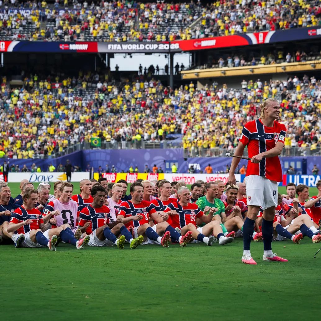 El futbolista noruego Erling Braut Haaland es la figura de Noruega en el Mundial. Sus goles han sido fundamentales para crear adeptos. <span class="mln_uppercase_mln">FOTO</span><b><span class="mln_uppercase_mln"> getty</span></b>