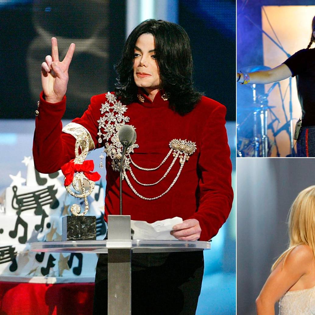 Michael Jackson, Aterciopelados y Madonna y Britney Spears en uno de los momentos icónicos de los Premios MTV. FOTOS Archivo EL COLOMBIANO