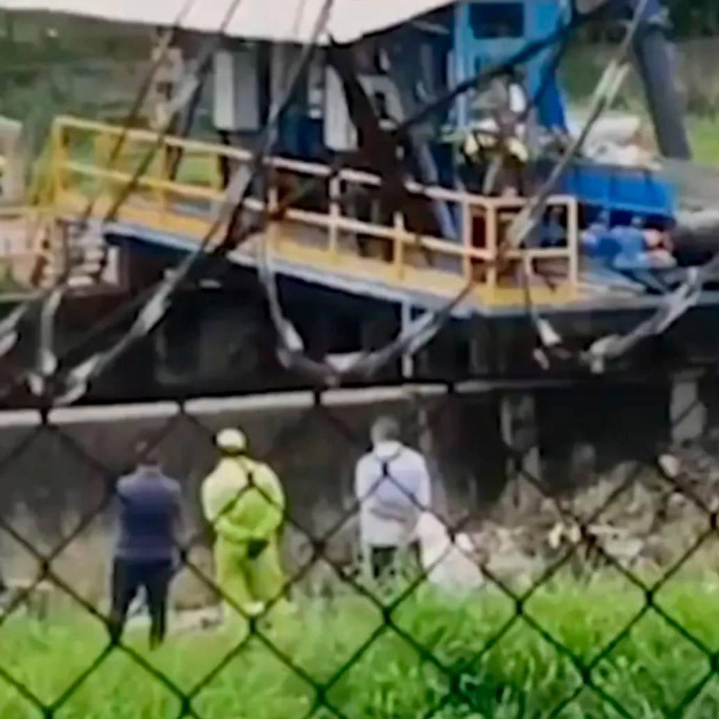 En este punto de la planta de tratamiento Paso del Comercio de Cali fueron encontradas dos cabezas y otros restos humanos. FOTO: Captura de video