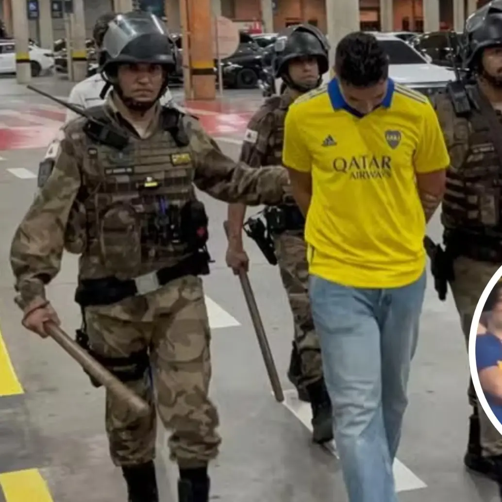 La detención de un hincha argentino en Minas Gerais enciende de nuevo las alarmas en la Conmebol y pone bajo la lupa la creciente tensión entre aficiones del continente. FOTO: Captura video de redes sociales y cortesía Guilherme Macedo