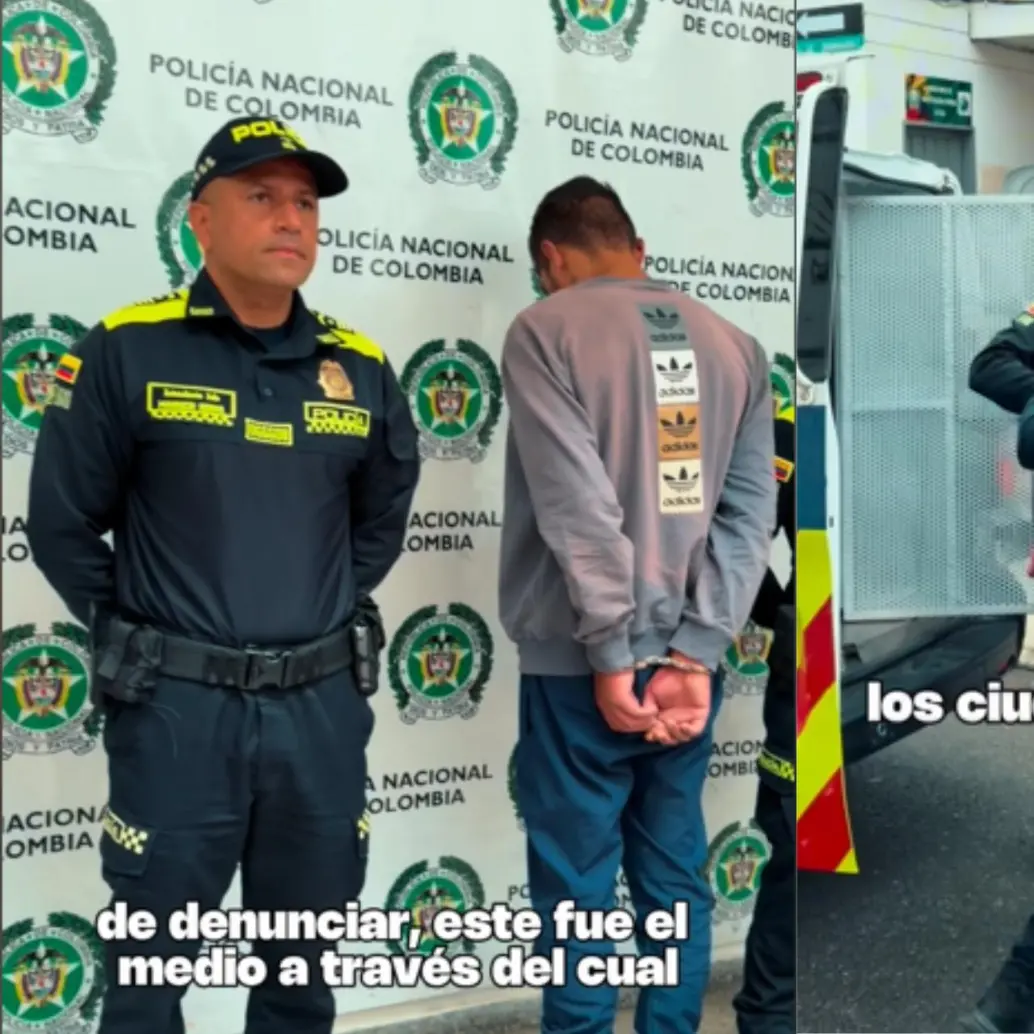 Andrés Ferley Londoño Bedoya, alias Congolo, señalado de robar joyerías y almacenes de ropa en La Ceja, Antioquia. FOTOS: Captura de video