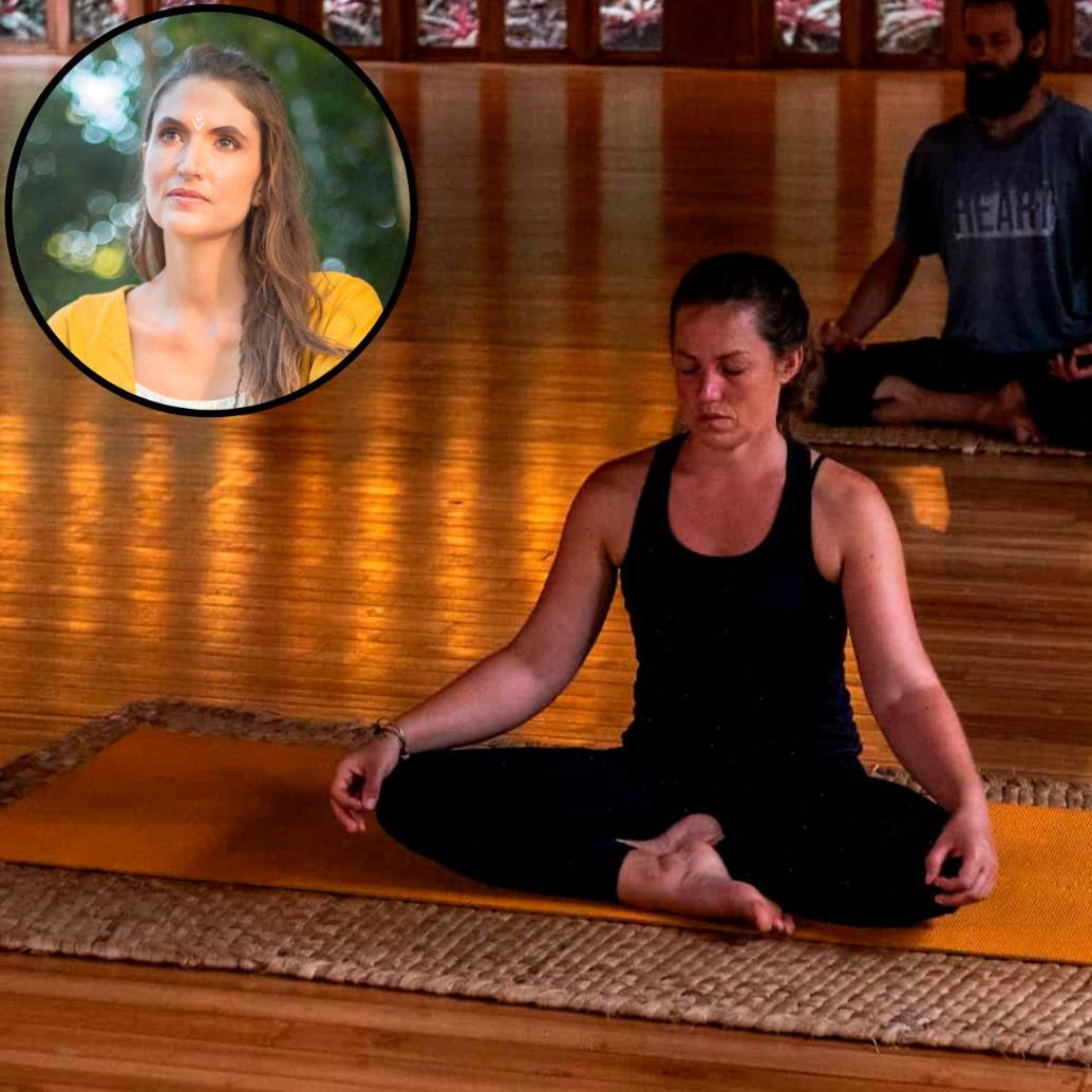 Será una práctica masiva de meditación para todos, incluso para quienes no saben hacerlo. En el círculo su directora Manuela Mejía. FOTO Julio C. Herrera y cortesía