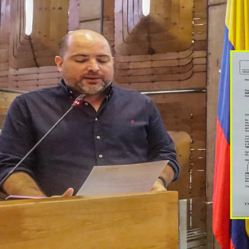 El diputado Bedoya Rendón en el recinto de la Asamblea. FOTO: imagen tomada de redes