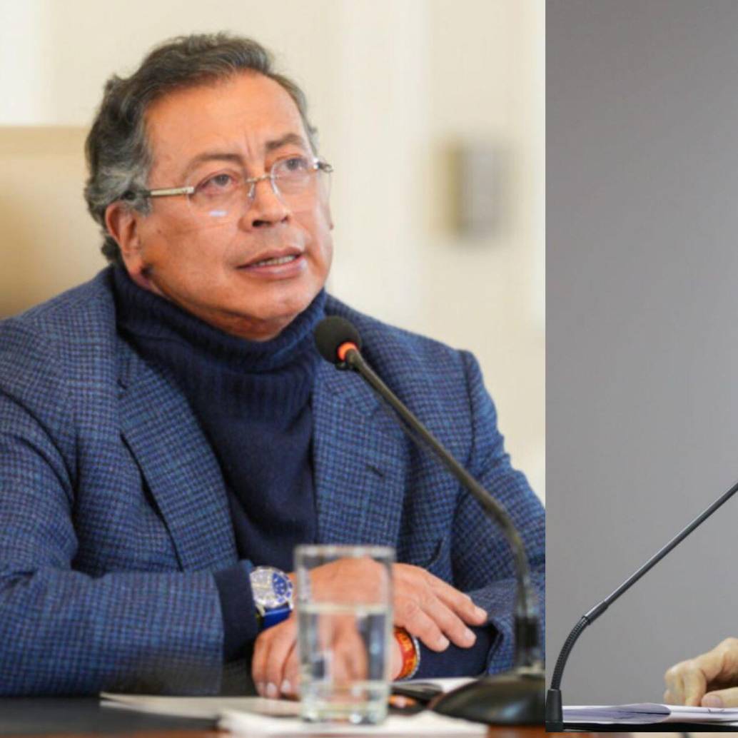 El presidente Petro insiste en que el excanciller Álvaro Leyva es “culpable de querer tumbar al presidente”. Fotos: Colprensa