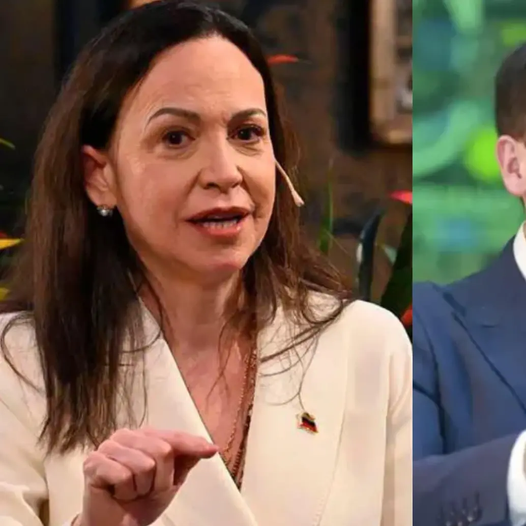 María Corina Machado y Abelardo de la Espriella tuvieron un encuentro virtual. FOTOS: Getty y Manuel Saldarriaga