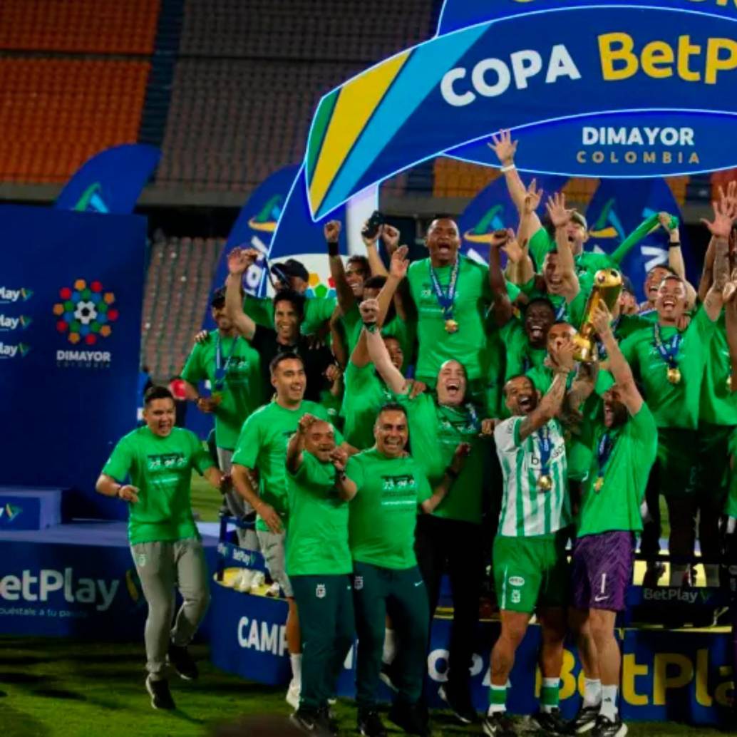 El cuadro verde de Antioquia suma ocho títulos de Copa Colombia con el que consiguió el miércoles 17 de diciembre de 2025 contra Medellín. Foto: Camilo Suárez