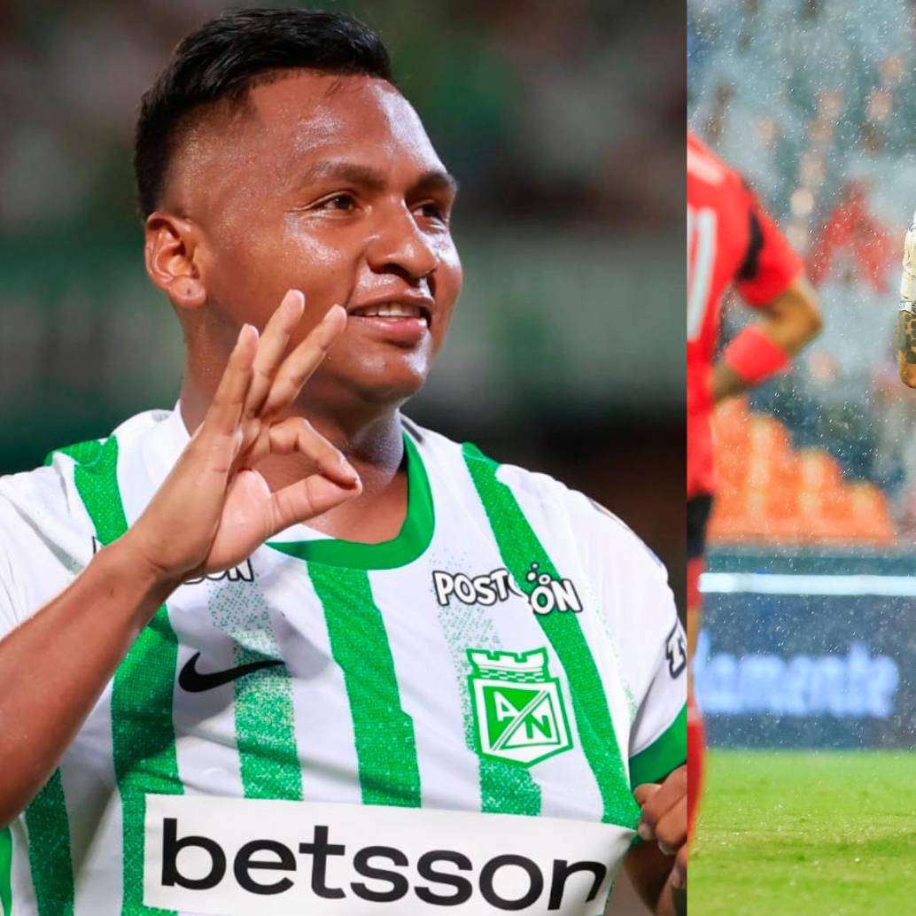 El delantero Alfredo Morelos termina contrato con Nacional el 31 de diciembre de este año. El arquero Washington Aguerre finaliza el mismo día su vínculo con el Medellín. Foto: Manuel Saldarriaga y Camilo Suárez