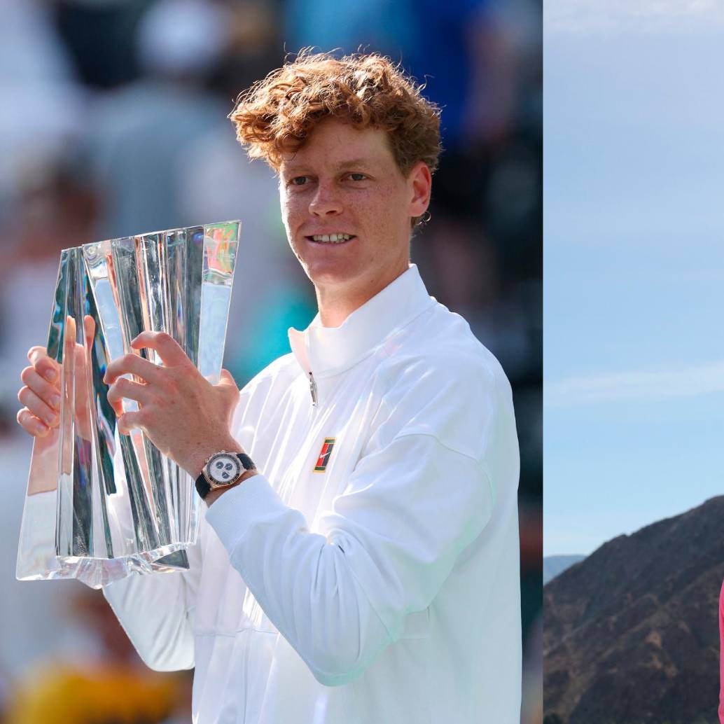 El tenista italiano Jannik Sinner ocupa el segundo puesto en el ranking de la ATP. Aryna Sabalenka aparece en el primer puesto del la WTA . Foto: AFP