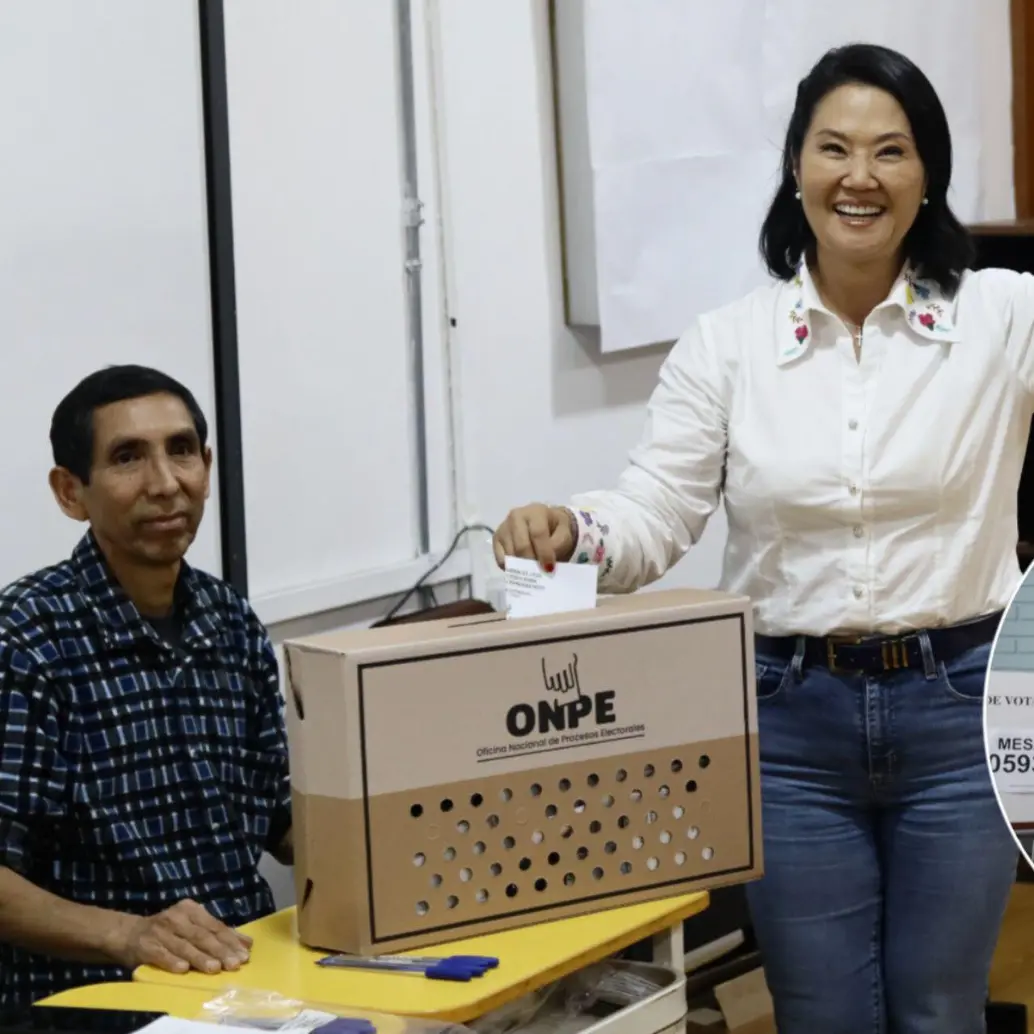 Keiko Fujimori toma la delantera sobre Roberto Sánchez en el escrutinio de la segunda vuelta en Perú. Foto: Getty Images