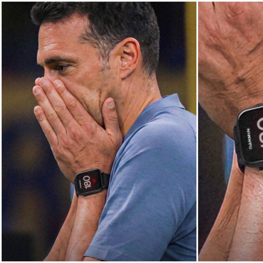 Las lágrimas y el silencio de Lionel Scaloni tras la agónica clasificación argentina ante Egipto no solo inundaron las redes sociales; también encendieron las alertas de Garmin. FOTO: Tomada de redes sociales @garminargentina.