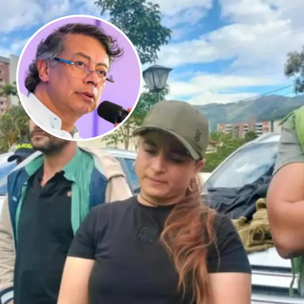 Alexánder Díaz (“Calarcá”) y su novia Diana Rey (“Érika”), en su detención temporal en la caravana de la UNP, en 2024. FOTO CORTESÍA DEL EJÉRCITO