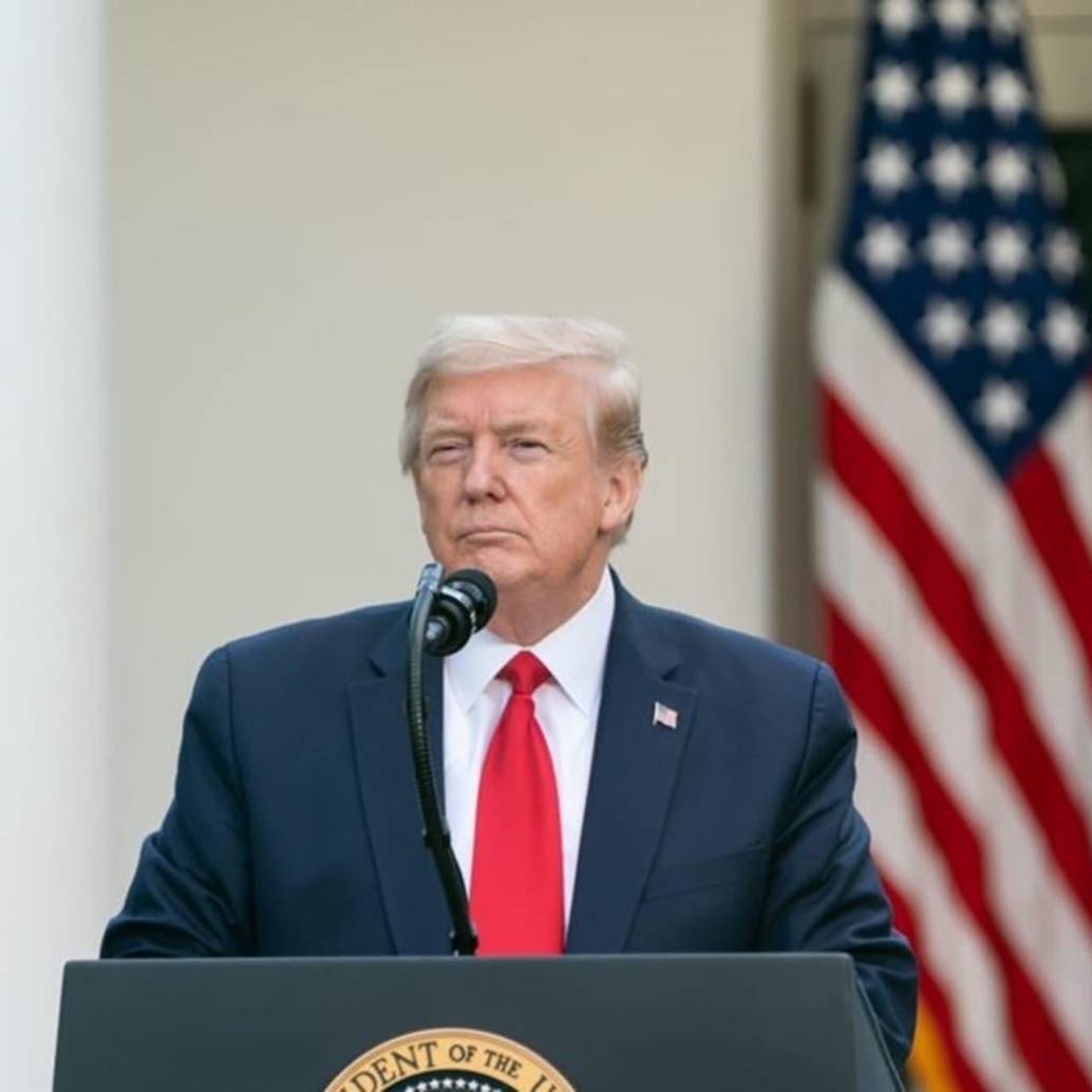El presidente de Estados Unidos, Donald Trump, en una comparecencia en la Casa Blanca. Foto: Eurpa Press - Consejo de Seguridad Nacional de EE. UU. 