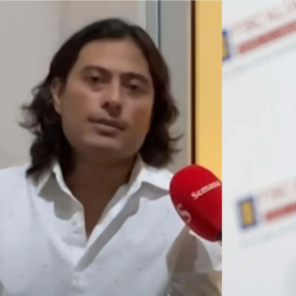 Nicolás Petro, hijo del presidente Gustavo Petro y el exfiscal Francisco Barbosa. FOTOS: captura de video y Colprensa