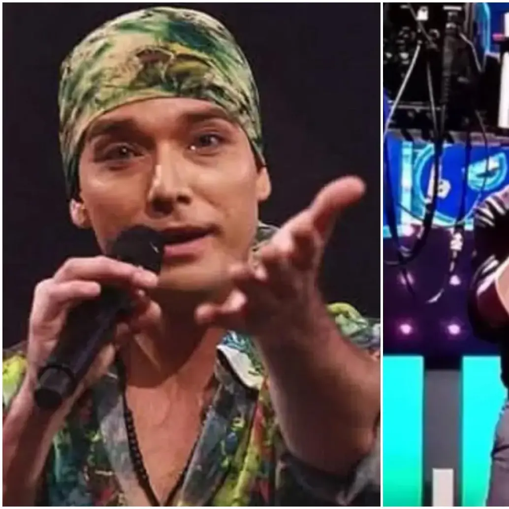 Alan en medio de sus presentaciones como Leonardo Favio en el programa de ‘Yo Me Llamo’ en Bolivia. FOTO: REDES SOCIALES