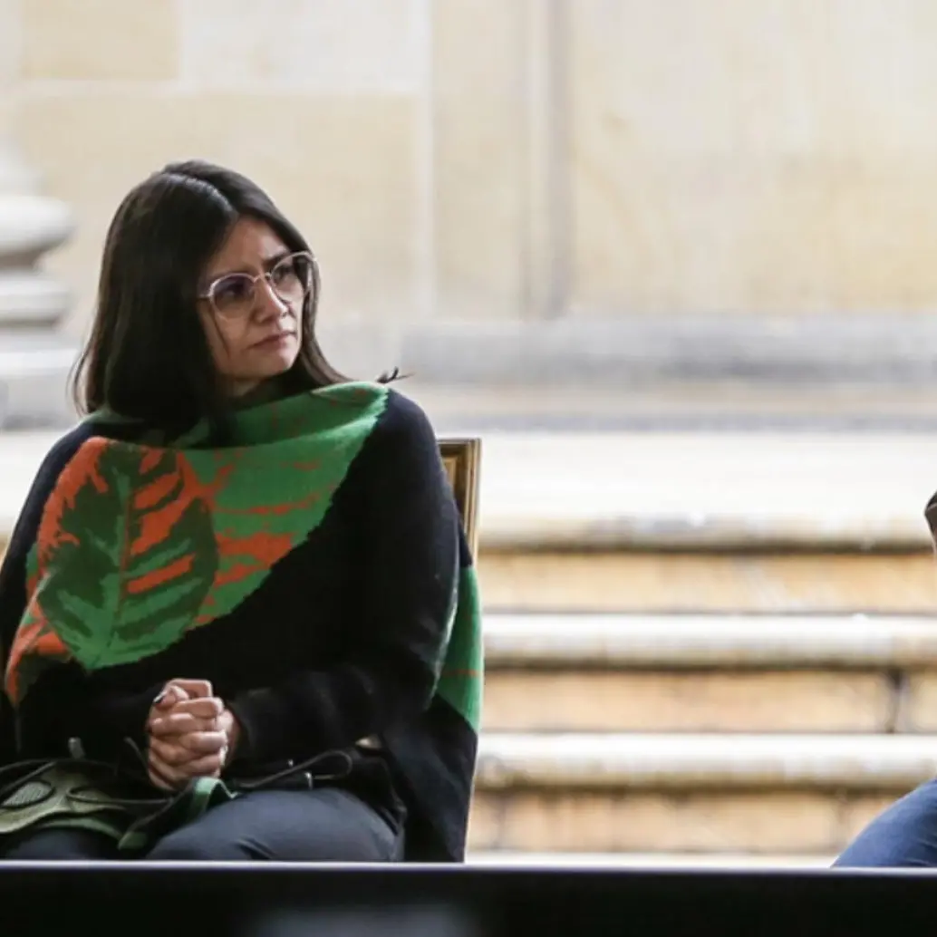 Angie Rodríguez, actual directora del Fondo Adaptación, y el presidente Gustavo Petro. Foto: Colprensa