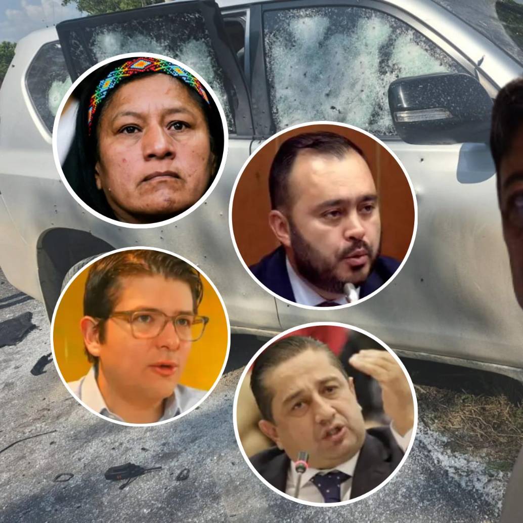 Se trataría de los congresistas Aida Quilcué, Julio César Triana, Jairo Castellanos y el precandidato presidencial asesinado Miguel Uribe Turbay. Foto: Colprensa.