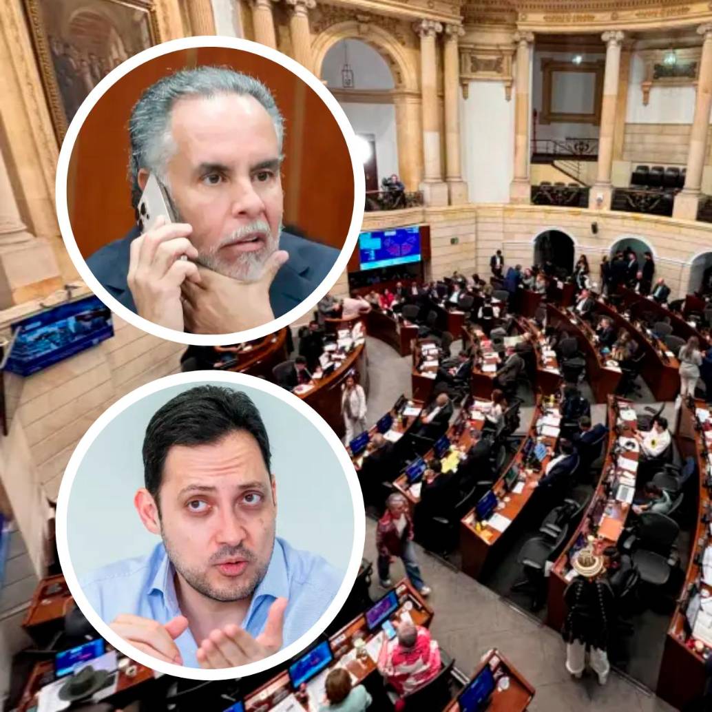 Armando Benedetti defendió la inasistencia de los ministros al debate por la emergencia económica, mientras que el senador Carlos Fernando Motoa calificó la decisión como una “cobardía” y acusó al Gobierno de escudarse en formalismos. FOTOS: EL COLOMBIANO y Colprensa