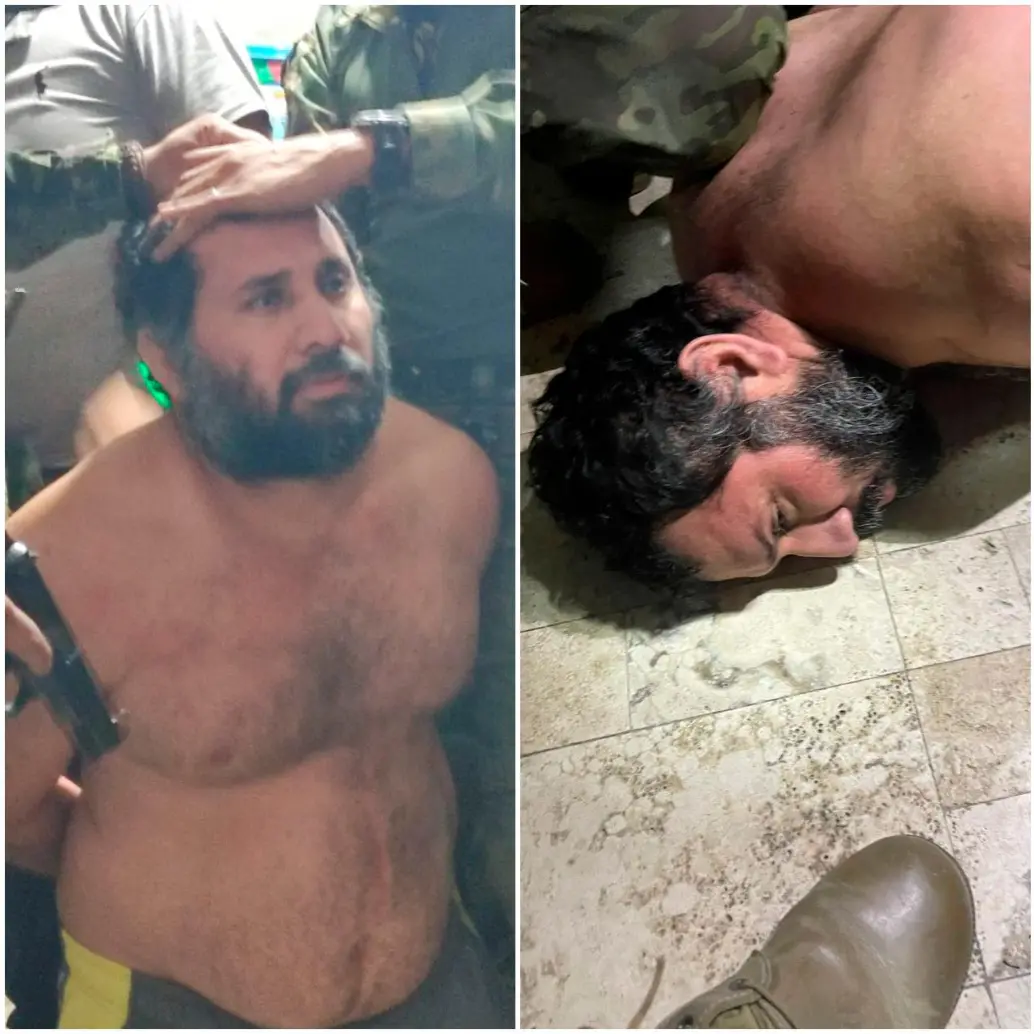 Alias Fito se escondía en un búnker al que se accedía al levantar una baldosa del suelo de una lujosa mansión<b> </b>ubicada<b> </b>en la ciudad costera de Manta, en Ecuador. FOTO: Tomadas de X @EjercitoECU y @DefensaEc