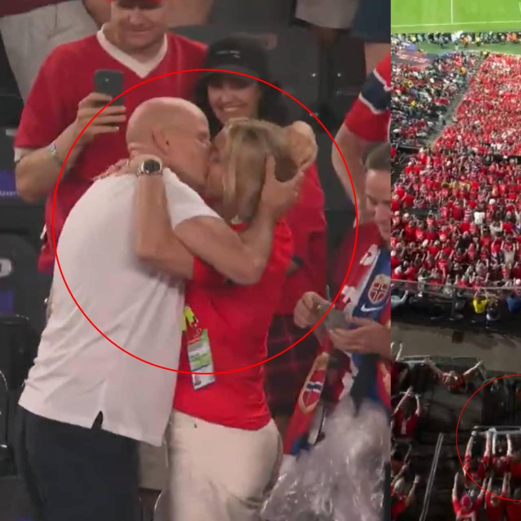 El beso de Solbakken a su esposa tras clasificar a Noruega y el “remo vikingo” se vuelve viral. Foto: captura de video X @SC_ESPN y @ultras_clips