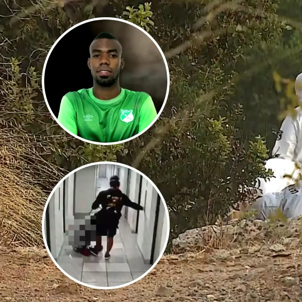 El seguimiento minucioso de cámaras de videovigilancia y el hallazgo de una biblia abierta junto a restos humanos fueron las piezas clave para que las autoridades chilenas capturaran al exfutbolista caleño Abel Stiven Carabalí. FOTO: Captura de video @AILNews y de redes sociales @ECOH_FiscaliaRM