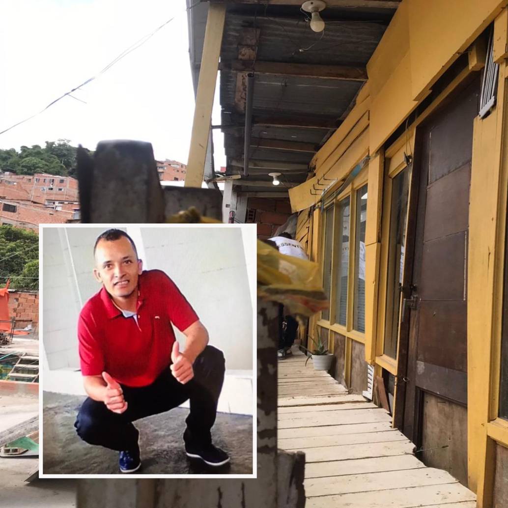 Adelante, la víctima del homicidio en San Javier. Atrás, el lugar donde ocurrieron los hechos. FOTO: Laura Jiménez Valencia