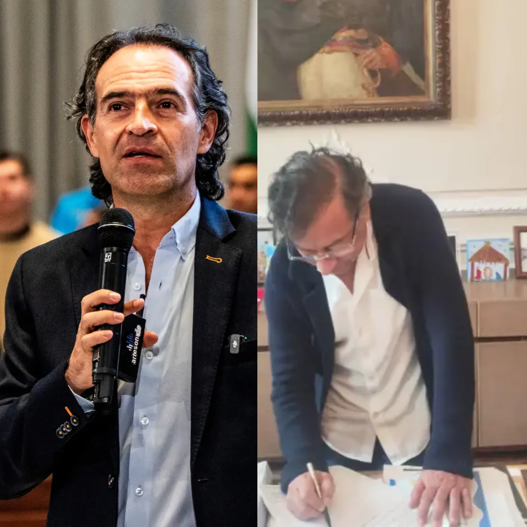 Federico Gutiérrez y Andrés Julián Rendón rechazan el decreto del presidente Petro. FOTOS: EL COLOMBIANO Y REDES SOCIALES