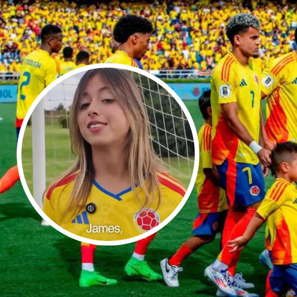 Frente a las interpretaciones políticas y las críticas en plataformas digitales que empañaron el acto de entrega de la bandera nacional, la Selección Colombia y, en especial, James Rodríguez, recibieron un doble respaldo tras el video de Antonella. FOTO: Captura de video de redes sociales @anto_petro_alcocer 
